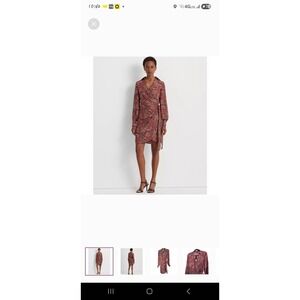 Lauren Ralph Lauren Paisley Long Sleeve Dress